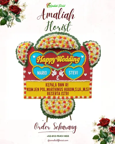 Karangan Papan Bunga Pernikahan di Labersa Grand Hotel & Convention Center